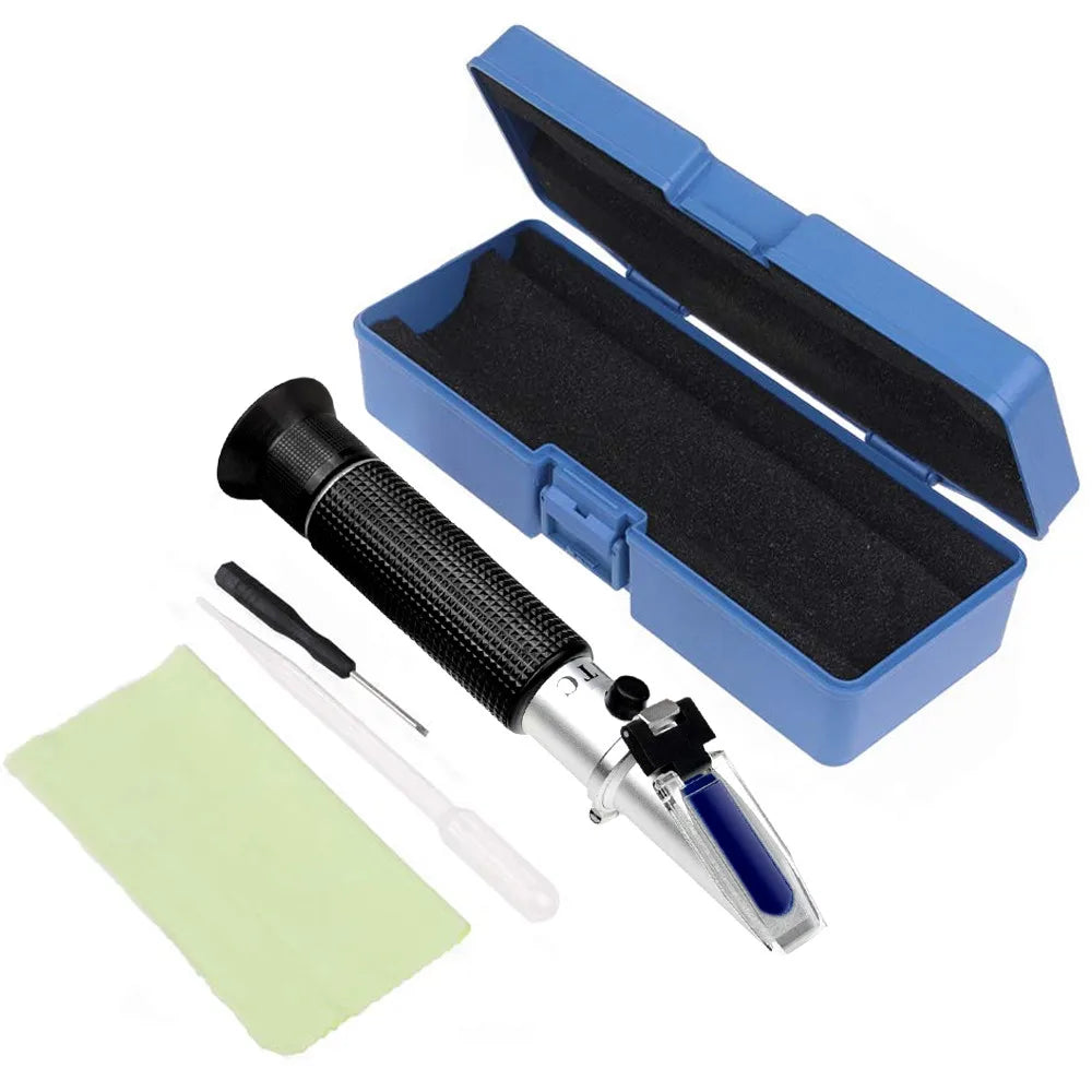 Retail Box Refractometer Beer Wort Wine ATC SG 1.000-1.130 Brix 0-32%, for Sugar Wine Beer Fruit 48%Off