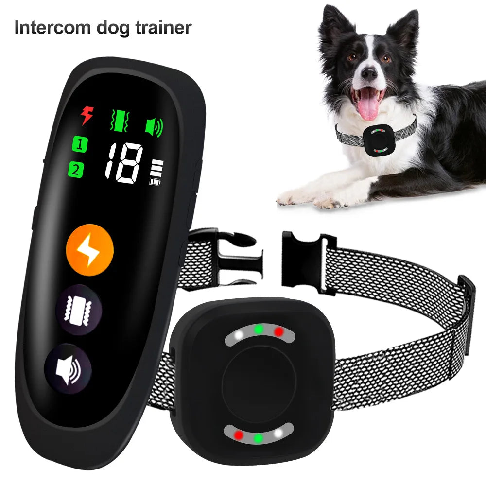 New 800m Electronic Dog Training Collar Remote Control Shock Collar Waterproof Anti Bark Dog Collar with Shock Vibration Sound