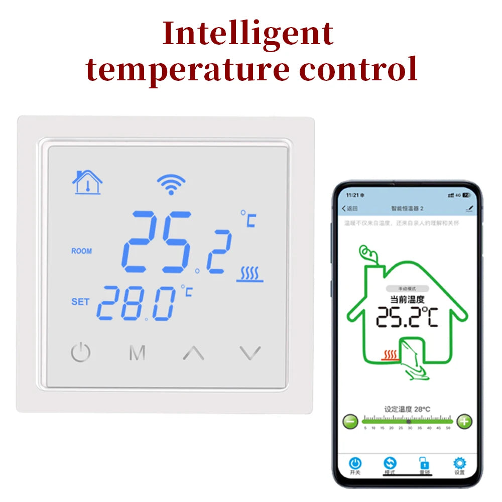 Smart Home Thermoregulator WIFI Warm Floor Thermostat Remote Control for Electric 16A Floor Heating Temperature Controller